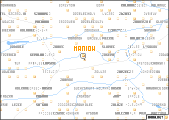 map of Maniów