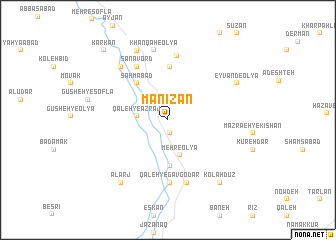 map of Mānīzān