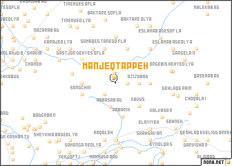 map of Manjeq Tappeh