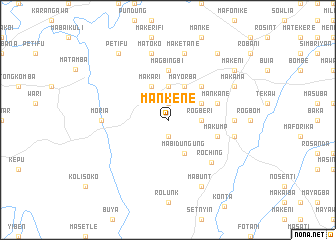 map of Mankene