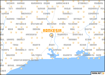 map of Mankesim