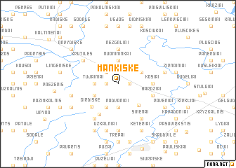 map of Mankiškė