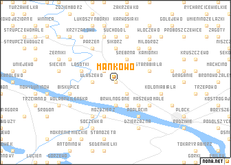 map of Mańkowo