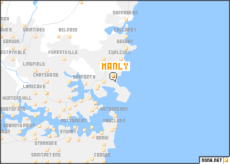 map of Manly