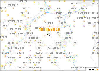 map of Mannebach