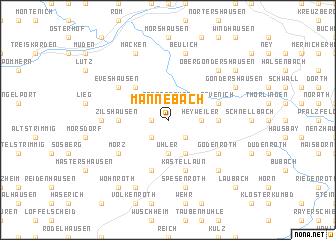 map of Mannebach