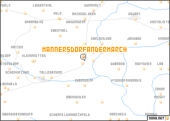 map of Mannersdorf an der March