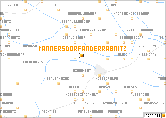 map of Mannersdorf an der Rabnitz