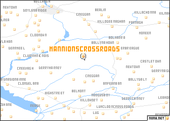 map of Mannionʼs Cross Roads