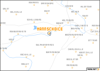map of Manns Choice