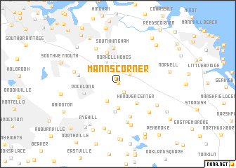 map of Manns Corner