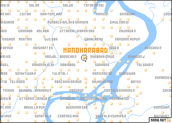 map of Manoharābad