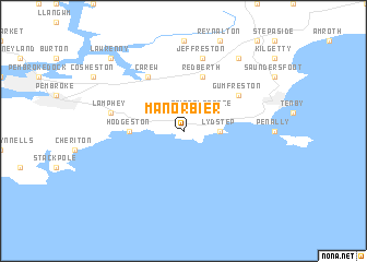 map of Manorbier