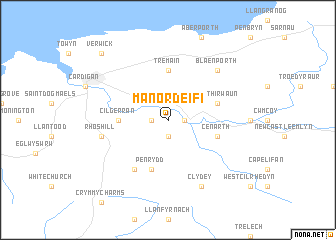 map of Manordeifi