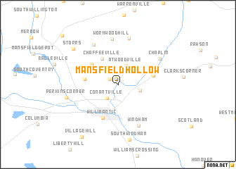 map of Mansfield Hollow