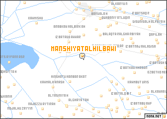 map of Manshīyat al Hilbāwī