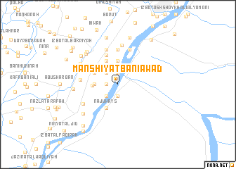 map of Manshīyat Banī ‘Awaḑ