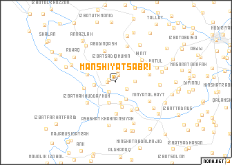 map of Manshīyat Şabrī