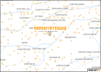 map of Manshīyat Şiddīq
