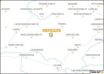 map of Mansigné