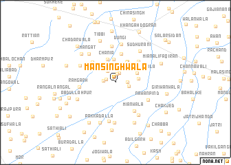 map of Mān Singhwāla