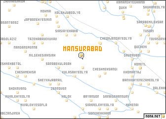 map of Manşūrābād