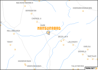 map of Manşūrābād