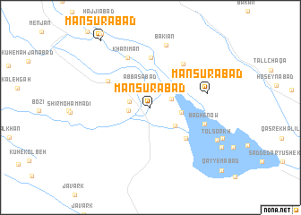 map of Manşūrābād