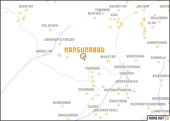 map of Manşūrābād