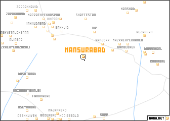 map of Manşūrābād