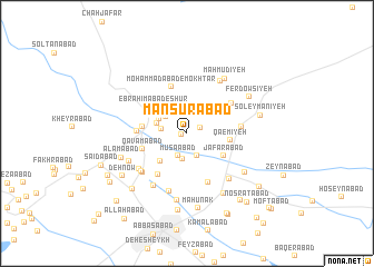 map of Manşūrābād