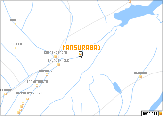 map of Manşūrābād