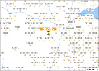 map of Manşūrah