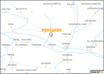 map of Manşūrān