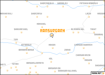 map of Mansūrgarh