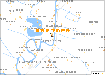 map of Manşūrīyeh-ye Seh