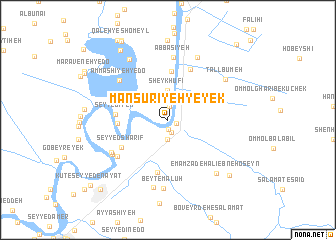 map of Manşūrīyeh-ye Yek