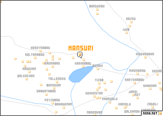 map of Manşūrī