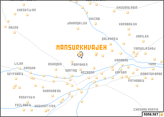 map of Manşūr Khvājeh