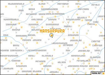 map of Mansūrpura