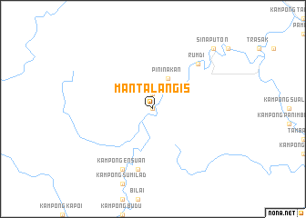 map of Mantalangis