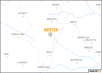 map of Mantee