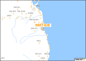 map of Mantigbi
