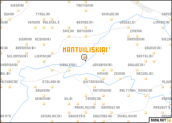 map of Mantviliškiai