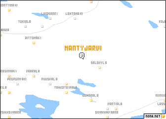 map of Mäntyjärvi