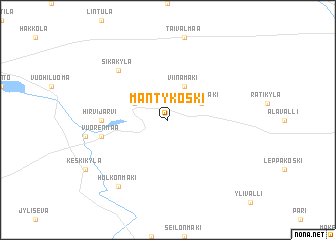 map of Mäntykoski