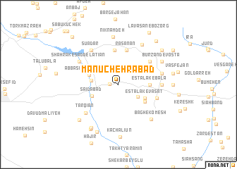 map of Manūchehrābād