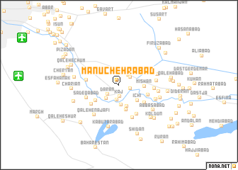 map of Manūchehrābād