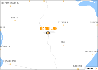 map of Manuilʼsk