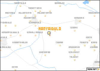 map of Mányaidůlő
